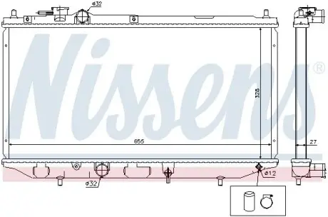 61734 Радіатор NISSENS підбір по vin на Brocar
