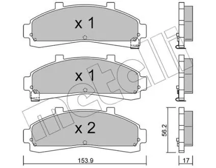 2206830 Колодки тормозные (передние) Ford Explorer/Ranger 3.0/4.0 90-98 METELLI подбор по vin на Brocar