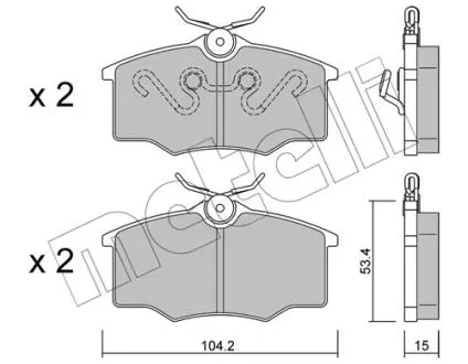 2205370 Колодки гальмівні (передні) Opel Corsa B 99-00 METELLI підбір по vin на Brocar