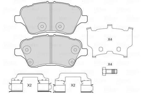 601703 Колодки тормозные (передние) Ford Transit Courier/Tourneo Courier 14-/Fiesta VI 08-/B-Max 12- VALEO подбор по vin на Brocar