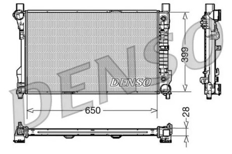 DRM17079 Радиатор, охлаждение двигателя DENSO підбір по vin на Brocar