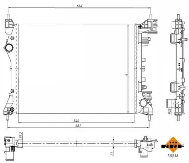 53834A Радіатор NRF підбір по vin на Brocar