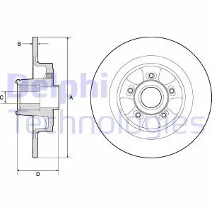 BG9133RSC Гальмівний диск з підшипником DELPHI підбір по vin на Brocar