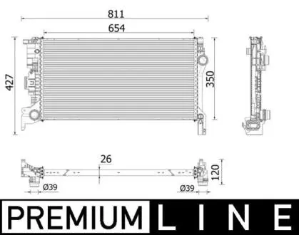 CR2335000P CHLODNICA WODY BEHR PREMIUM LINE MAHLE / KNECHT підбір по vin на Brocar