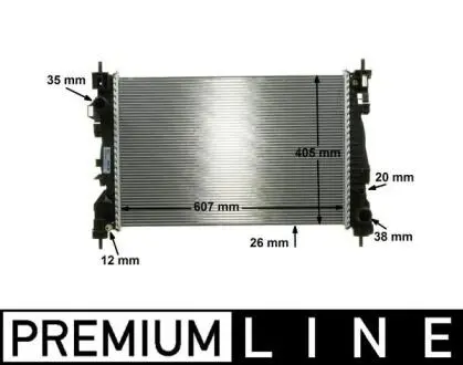 CR1180000P Радіатор, система охолодження двигуна MAHLE / KNECHT підбір по vin на Brocar