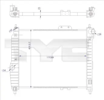 7060021R CHLODNICA AVEO 1,2-1,4 TYC подбор по vin на Brocar