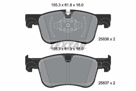 2583605 KLOCKI HAMULCOWE PRZOD TEXTAR підбір по vin на Brocar