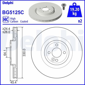 BG5125C TARCZA HAM.PRZOD DELPHI підбір по vin на Brocar