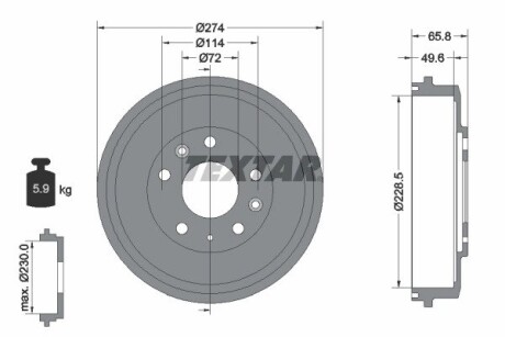 94047300 BEBEN HAMULCOWY TEXTAR підбір по vin на Brocar