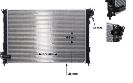 CR983000S Радіатор охолодження MAHLE / KNECHT підбір по vin на Brocar