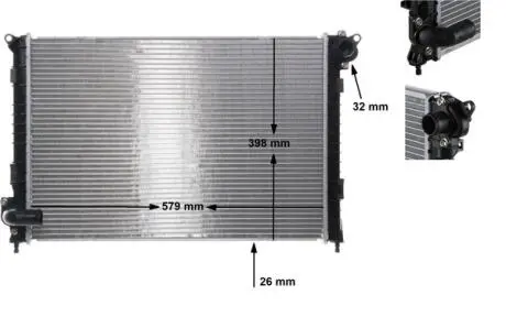CR983000S CHLODNICA WODY MAHLE / KNECHT підбір по vin на Brocar