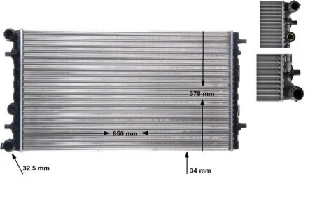 CR477001S Радіатор, система охолодження двигуна MAHLE / KNECHT підбір по vin на Brocar