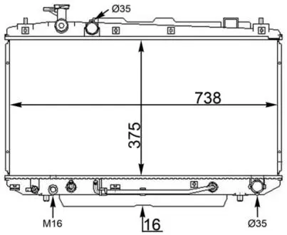 CR1568000S Радіатор, система охолодження двигуна MAHLE / KNECHT підбір по vin на Brocar