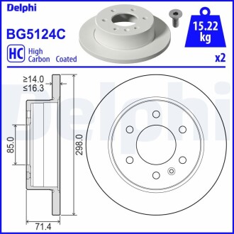 BG5124C TARCZA HAM.TYL DELPHI подбор по vin на Brocar