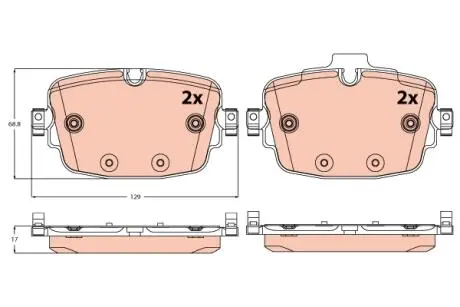 GDB2215 KLOCKI HAM. TRW підбір по vin на Brocar