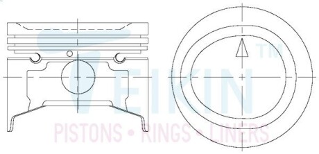 43272050 Поршні ремонт +0.50mm(к-кт на мотор) Mitsubishi 4G15B TEIKIN підбір по vin на Brocar