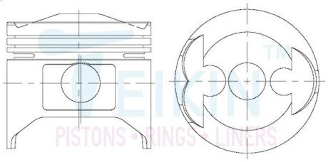 42159050 Поршни ремонт +0.50mm(к-кт на мотор) Mazda F6 TEIKIN подбор по vin на Brocar