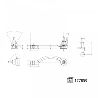 177859 KOŃC. DR. KIER. BMW 2 (F45, F46) (09/14-), X1 (F48) (09/15-)/ MINI COUNTRYMAN II (10/16-), MINI III (12/13-) LE FEBI BILSTEIN подбор по vin на Brocar