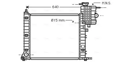 MSA2264 Радіатор охолодження MERCEDES VITO I W638 (96-) (вир-во AVA) AVA COOLING підбір по vin на Brocar