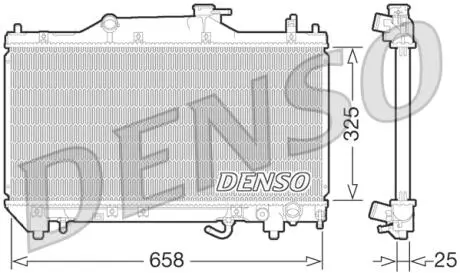 DRM50067 Радіатор, охолодження двигуна DENSO підбір по vin на Brocar