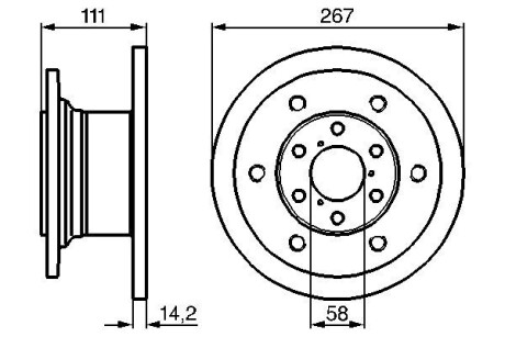 0986478742 Тормозной диск BOSCH подбор по vin на Brocar