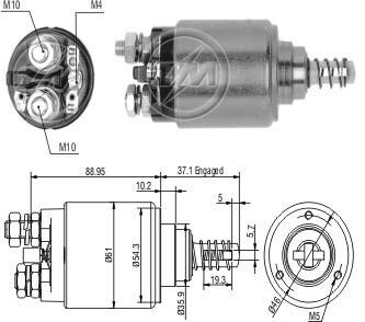 ZM743 Реле, що втягує ZM підбір по vin на Brocar