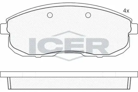 181100 Колодки тормозные (передние) Nissan 200SX/Silvia 88-94 ICER подбор по vin на Brocar