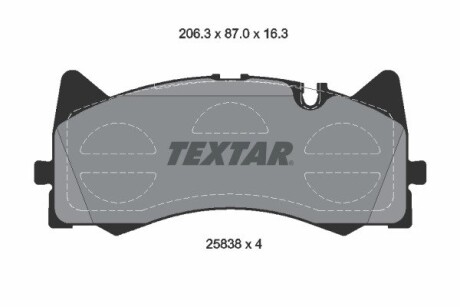 2583801 Колодки тормозные (передние) MB C-class (W205) C63AMG 14- (Akebono) Q+ TEXTAR підбір по vin на Brocar