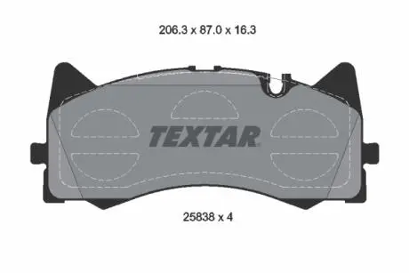 2583801 Колодки тормозные (передние) MB C-class (W205) C63AMG 14- (Akebono) Q+ TEXTAR подбор по vin на Brocar