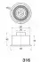 45316 Ролик ремня ГРМ Mazda 323 f v 2.0 (94-98),Mazda Mx-6 2.5 (92-97),Mazda Mx-6 2.5 JAPKO підбір по vin на Brocar