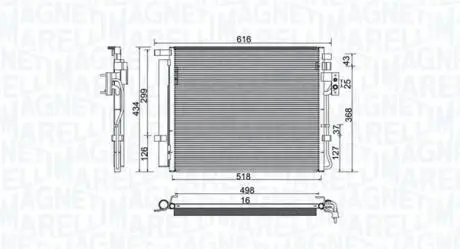 350203983000 Конденсер кондиціонера MAGNETI MARELLI підбір по vin на Brocar
