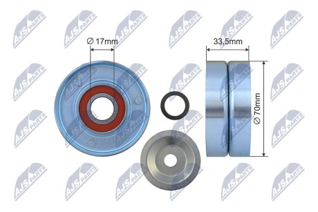 RNKNS052 BELT TENSIONER PULLEY NTY підбір по vin на Brocar