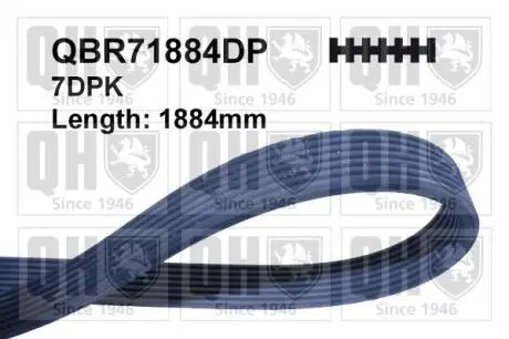 QBR71884DP Пасок клиновий QUINTON HAZELL підбір по vin на Brocar
