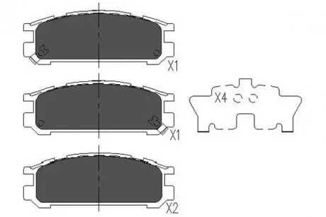 KBP8016 Колодки тормозные (задние) Subaru Impreza/Legacy 1.6/2.0 89-03 KAVO подбор по vin на Brocar