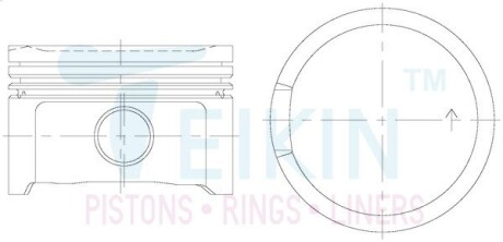 48205050 Поршні ремонт (+0.50мм) (к-кт на двигун) Volkswagen AWT,AWM,AWP,AUQ,ARX,ARY,AUM,AVJ,BKF,BVP,BVR TEIKIN підбір по vin на Brocar