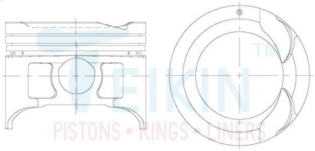 45657050 Поршні ремонт (+0.50мм) (к-кт на двигун) Suzuki M15A, M16A TEIKIN підбір по vin на Brocar