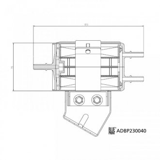 ADBP230040 PRINT SSANGYONG Фильтр топлива KORANDO 2.0 -12 BLUE PRINT підбір по vin на Brocar