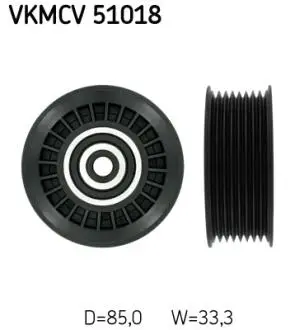 VKMCV51018 Паразитный / ведущий ролик, поликлиновой ремень SKF підбір по vin на Brocar
