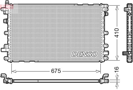 DRM20113 Радіатор, охолодження двигуна DENSO підбір по vin на Brocar