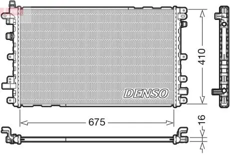 DRM20113 Радиатор, охлаждение двигателя DENSO подбор по vin на Brocar
