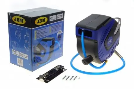 53532 Шланг воздушный на автоматической катушке JBM 3/8&quot; (d=9.5mm) 13м JBM підбір по vin на Brocar