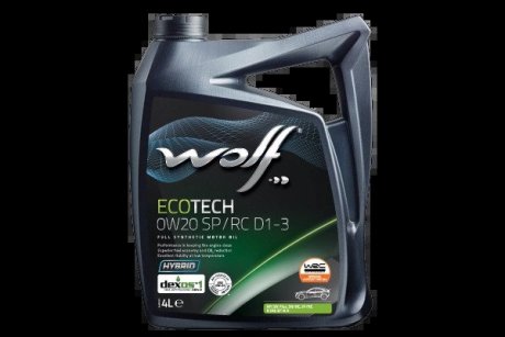 1049891 ECOTECH 0W20 SP/RC D1-3 4Lx4 Wolf підбір по vin на Brocar