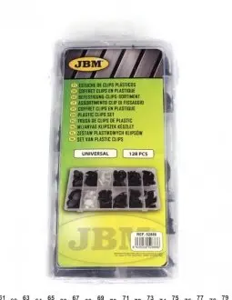 52888 Набір кліпс пластмасових універсальних (128 шт) JBM підбір по vin на Brocar