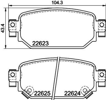 NP5072 Комплект тормозных колодокMAZDA CX-3 (DK),CX-3 SUV (DK) Rear Axle NISSHINBO підбір по vin на Brocar