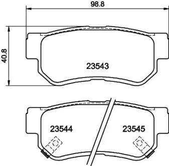 NP6116 Гальмівні колодки HYUNDAI Sonata V \'\'2,0-3,3 \'\'04-10 NISSHINBO підбір по vin на Brocar