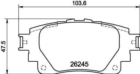 NP1181 Гальмівні колодки TOYOTA Corolla/Yaris Cross "R "18>> NISSHINBO підбір по vin на Brocar