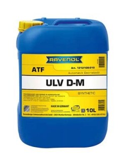 121210801001999 OLEJ RAVENOL ATF ULV D-M 10L / AC DELCO 10-4107 / DEXRONR ULV AB/FROM 2017 GM 10L90 / FORD WSS-M2C949-A, GM 19352619 RAVENOL подбор по vin на Brocar