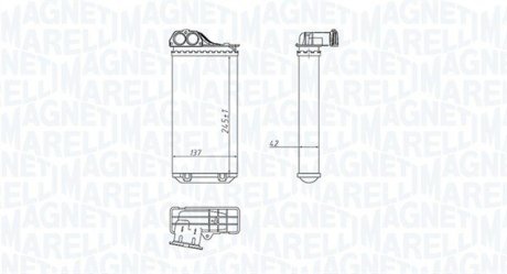 BR411 Радиатор печки MAGNETI MARELLI подбор по vin на Brocar