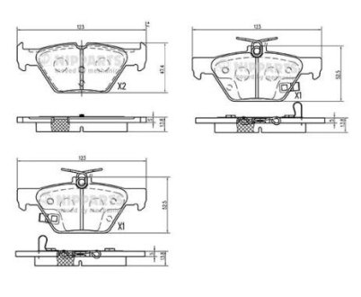 N3617008 Гальмівні колодки дискові NIPPARTS підбір по vin на Brocar