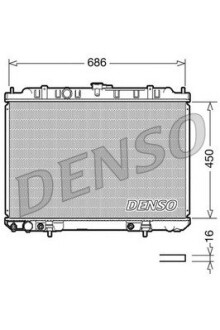 DRM46008 Радіатор охолоджування DENSO підбір по vin на Brocar